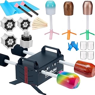 4 Arm Cup Turner for Crafts Tumbler,Multi Tumbler Spinner Machine Kit,Tumbler Turner DIY Glitter Epoxy Resin Tumblers (4X-Black)