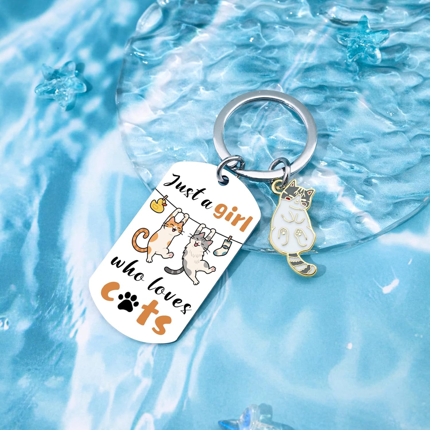 Cute Cat Keychain Cat Themed Gifts For Women Cats Lover Gifts For Women Girl Cats Mom Gift For Birthday Christmas Mothers Day Present Ideas Stocking Stuffers - Image 7