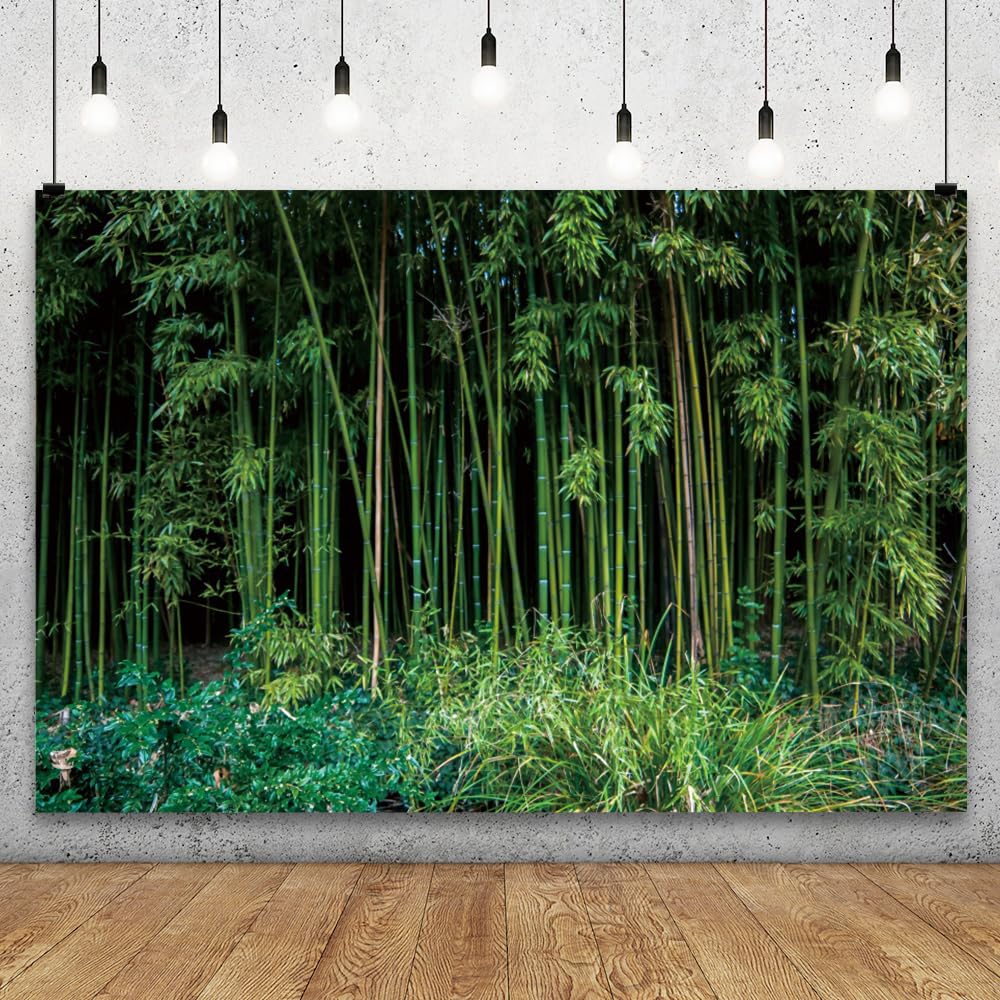 Bambus-Wald-Hintergrund, 3 x 2,1 m, natrliche Landschaft,  Dschungelstrucher, Wildgras, Outdoor, Landschaft, Fotografie, Hintergrund,  Geburtstag, ...