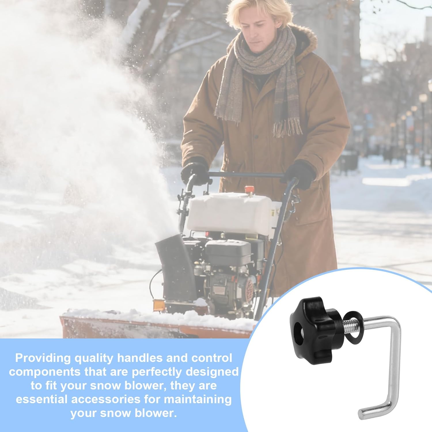 114-3779 Handle Knob and Lock Bolt Screw Kit for Toro Snow Blower, 136-7130 107-3844 Replacement Parts Handle Knob and Bolts Assembly for 21" Power Clear & 24" SnowMaster Models