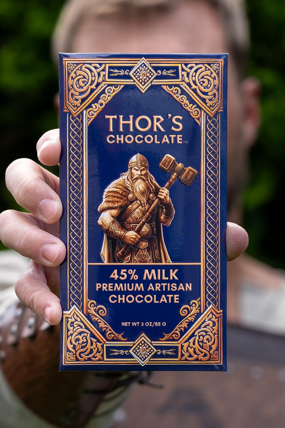 Thor's Chocolate Artisan Milk Chocolate Bars 45% Cacao (3 Pack) | 3 x 3 oz Bean to Bar, Small Batch, Ethically Sourced, Clean Ingredients, Handcrafted Luxury Gourmet Chocolate, Made in USA
