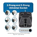 Orei India to Australia Plug, New Zealand & China & More - Type I - 2 in 1 - Perfect for Laptop, Camera USB Charger and More - Ce Certified - Rohs Compliant - Black - 5 Years Warranty gallery image