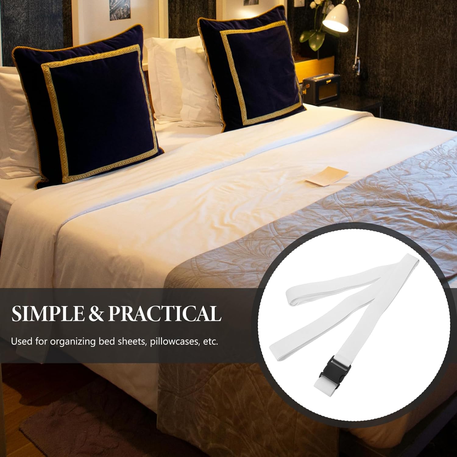 Bed Sheet Straps Fitted Sheet Straps Elastic Design for Easy Organization