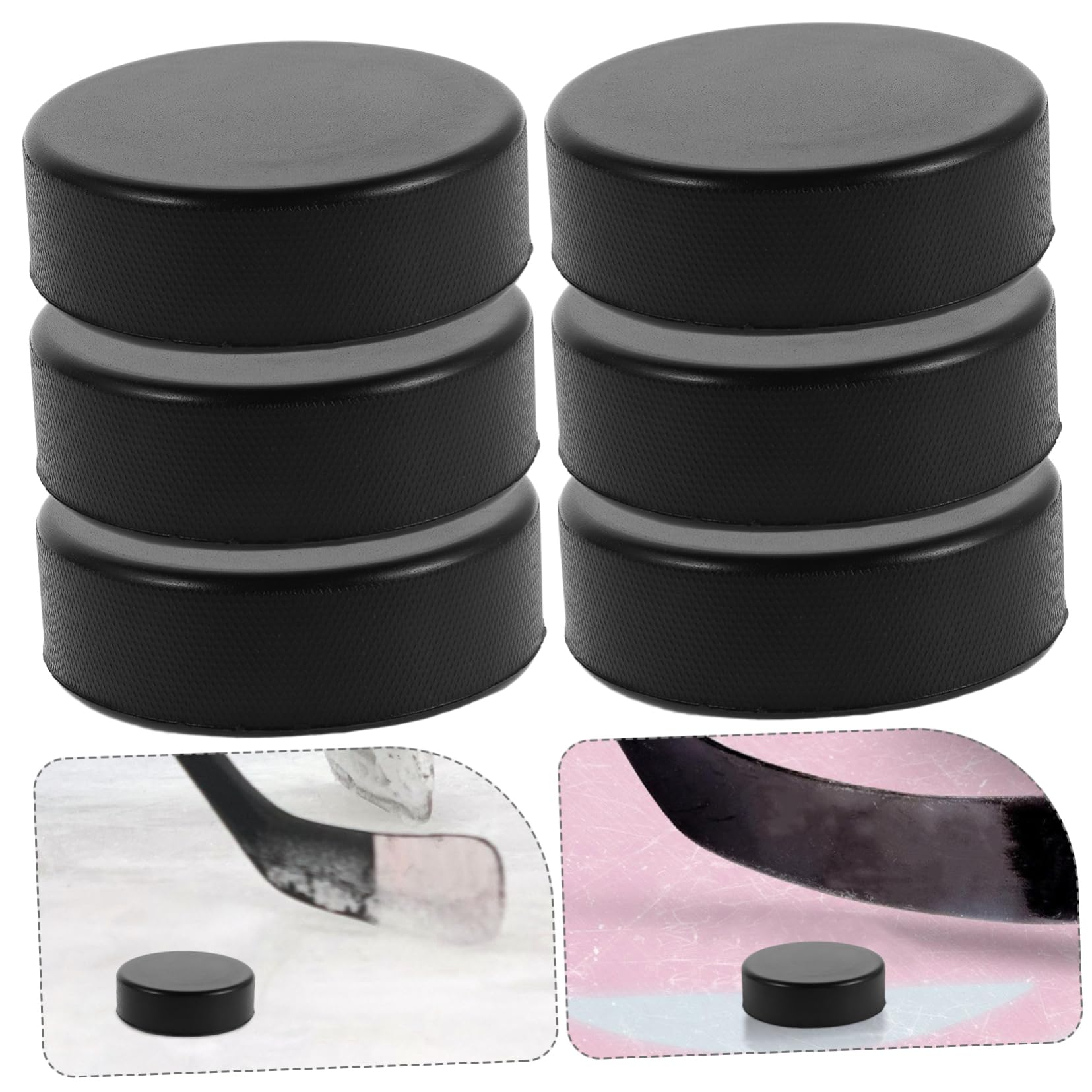 HEMOTON Rondelles de Hockey en PU Noir 20 Pièces pour Entraînement