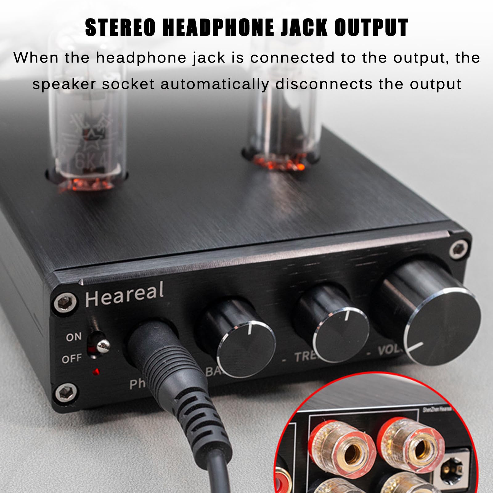 Amplificatore a tubo Home Audio, Home Audio Desktop Stereo Vacuum, Regola liberamente i bassi e gli alti, Mini amplificatore di potenza Hi-Fi integrato, per musica audiofila, Home Theater e giochi