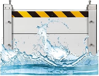 Aluminum Flood Barrier, Reusable Flood Protection Baffle, Removable Temporary Flood Door, Unit Module Design Flood Barriers for Doors,Basement, Subways, Garages, Roads, Diversions (31.49x15.75in)