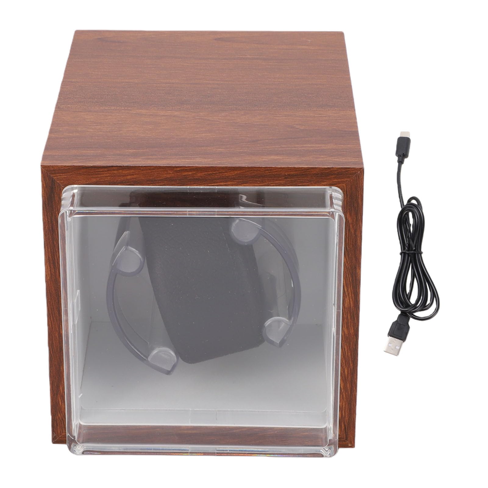 Ejoyous Caricaorologi Automatico, Caricaorologi Meccanico Silenzioso in ABS con 5 Direzioni di Rotazione, Cassa Singola Antimagnetica a Doppia Alimentazione per Display da Ufficio Domestico