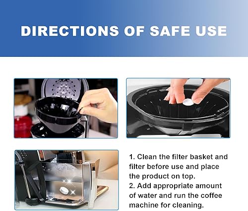 Miniatura 4 de Tabletas limpiadoras de cafetera, 20 unidades, universales para Nespresso, Keurig, Ninja, Delonghi. Limpieza descalcificadora y suciedad para