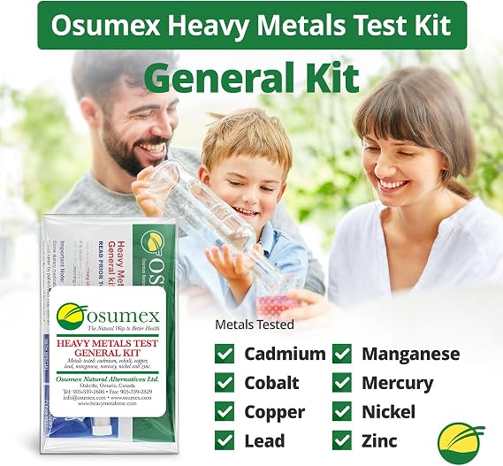 Heavy Metal Test General Kit for Humans 1 Pack - 8 Range Heavy Metal Urine Test Kits, Metal Testing Kit, Heavy Metal Testing Kit, Urine Metal Tester Heavy Metal Detection, Heavy Metals Test Kit