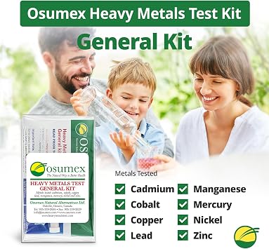 Heavy Metal Test General Kit for Humans 1 Pack - 8 Range Heavy Metal Urine Test Kits, Metal Testing Kit, Heavy Metal Testing Kit, Urine Metal Tester Heavy Metal Detection, Heavy Metals Test Kit