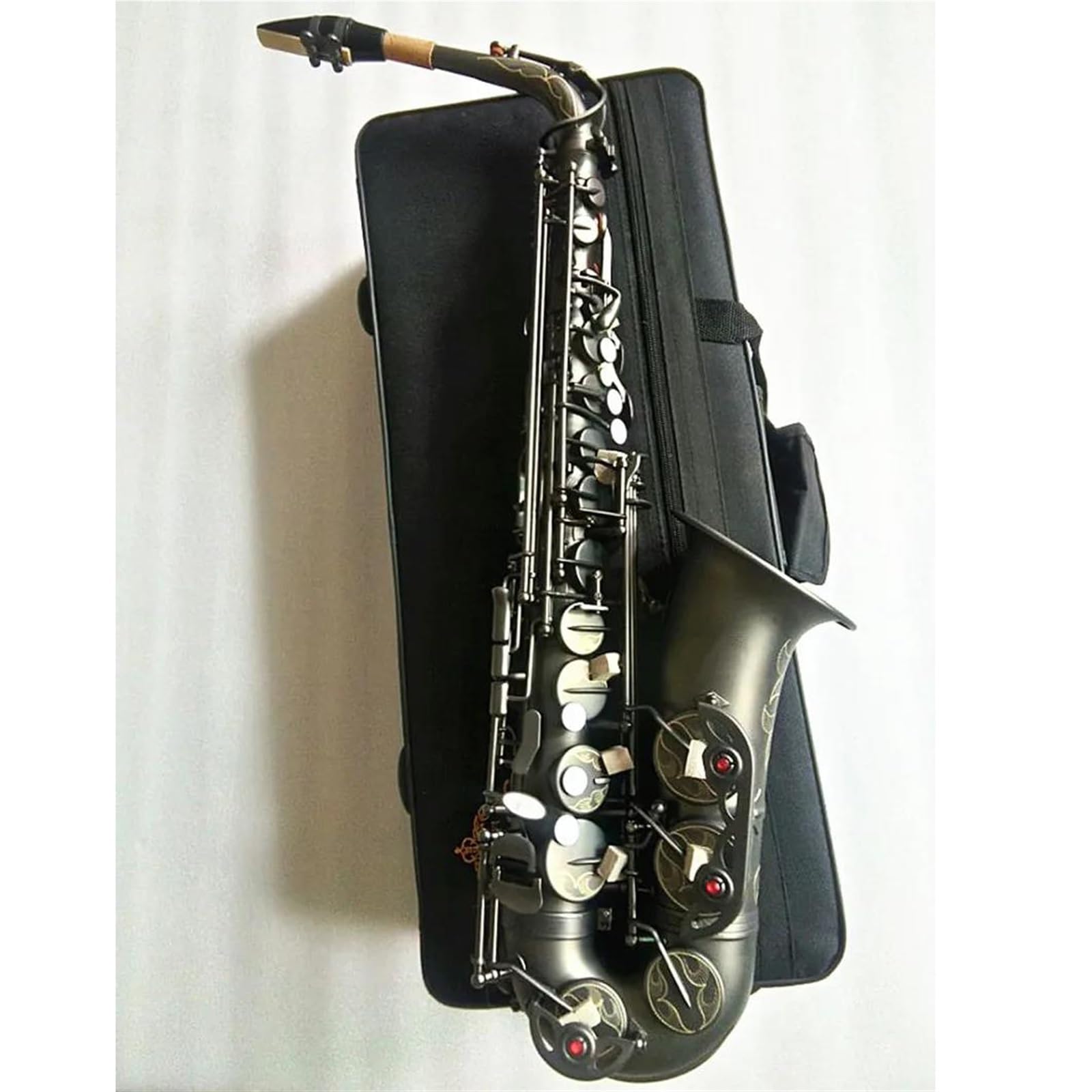 Saksofon Altowy E-flat Matowy Czarny Ustnik Do Saksofonu Altowego Reed Neck Akcesoria Do Instrumentów Muzycznych profesjonalny Saksofon
