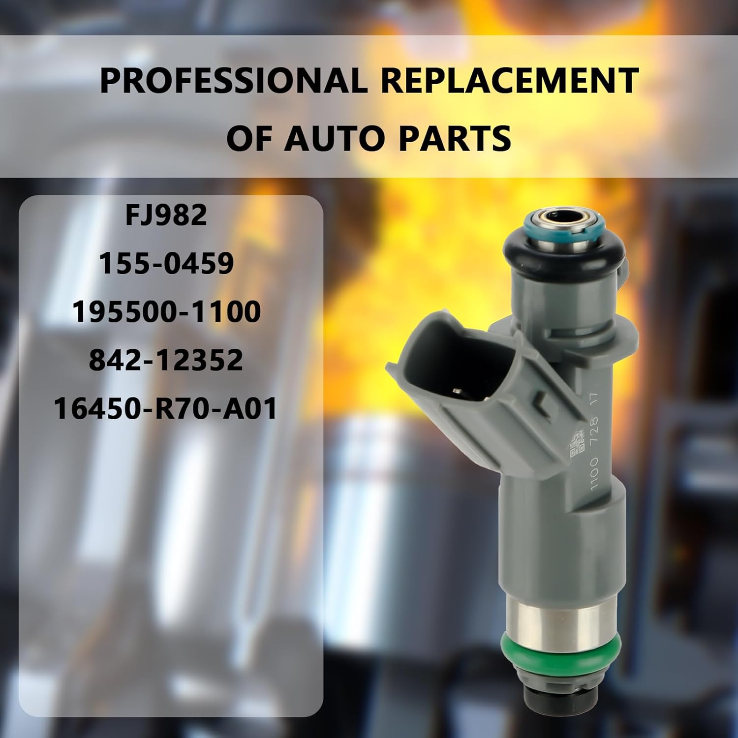 17113553 Fuel Injectors (Set of 8) Compatible with Chevy Silverado Tahoe Express GMC Sierra 1500 2500 3500 Yukon Savana 4.8L 5.3L 6.0L V8 (2 Holes) for # 4G1132 MP-10006