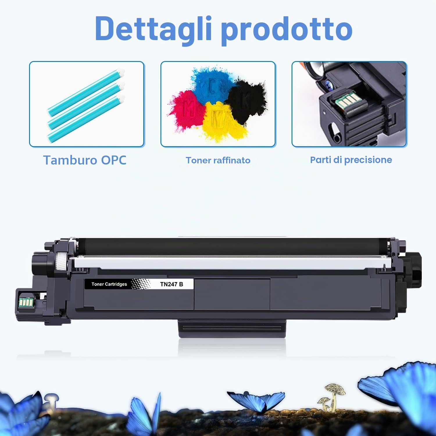 LOSMANN 3 toner compatibili con Brother TN-247 TN-243 per Brother MFC-L3770CDW MFC-L3750CDW HL-L3230CDW HL-L3210CW MFC-L3710CW DCP-L3550CDW MFC-L3730CDN DCP-L3510CDW HL-L3270CDW DCP-L3517CDW