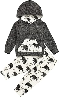 Afocuz Baby,Clothing,Baby Boys 0-24m,Outfits & Clothing Sets Afocuz Baby Boy Clothes Newborn Long Sleeve Printed Hoodie Top and Camo Pants Infant Outfits Set