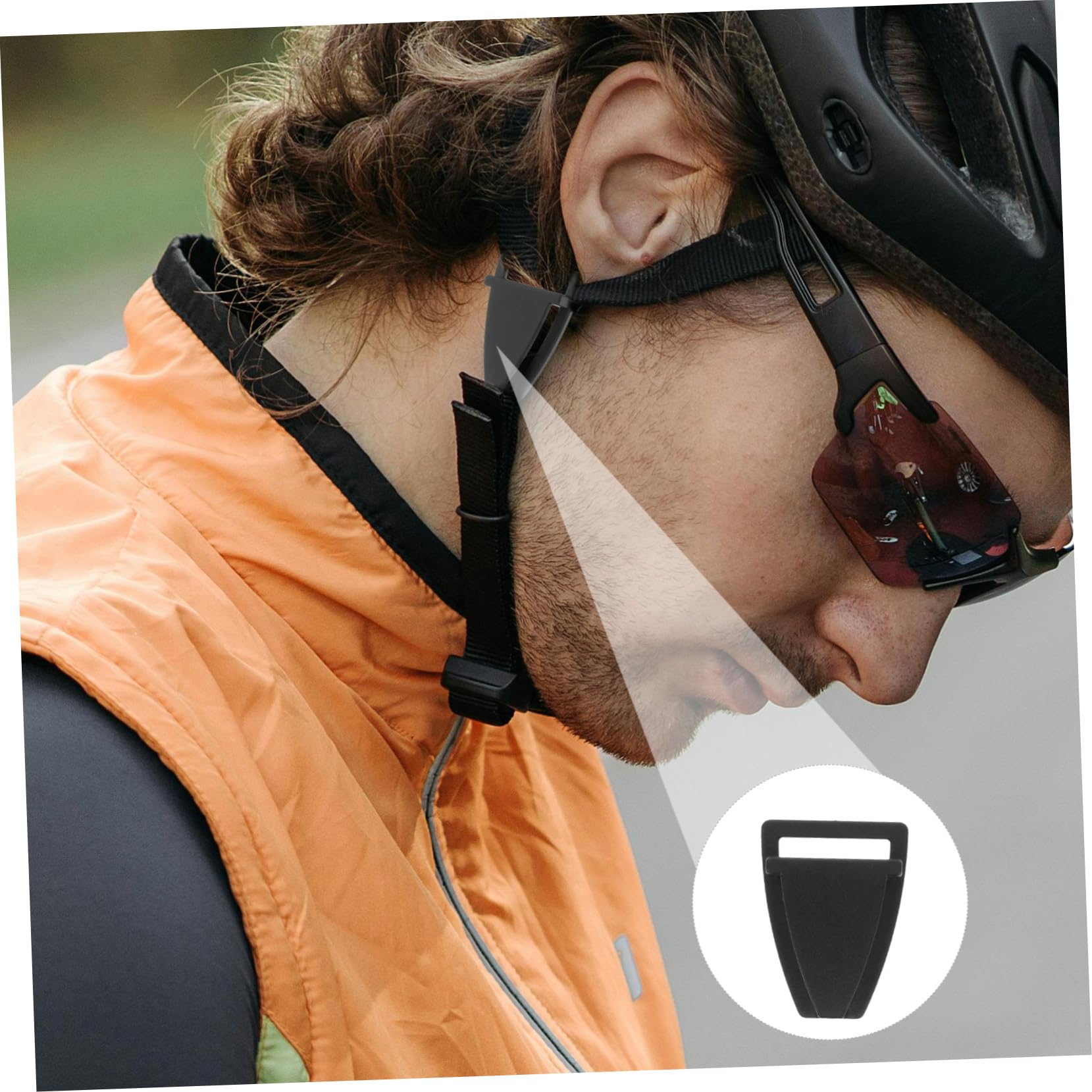 KOMBIUDA Fibbie Triangolari Facile Installazione per Casco in Plastica Accessori la Riparazione Set 20 Pezzi Nero Sicuro per Casco da Ciclismo