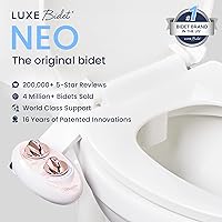 Vista 2 de LUXE Bidet NEO 120 - Accesorio de bidé no eléctrico de boquilla única, autolimpiante, para asiento de inodoro, presión de agua ajustable, lavado Oro