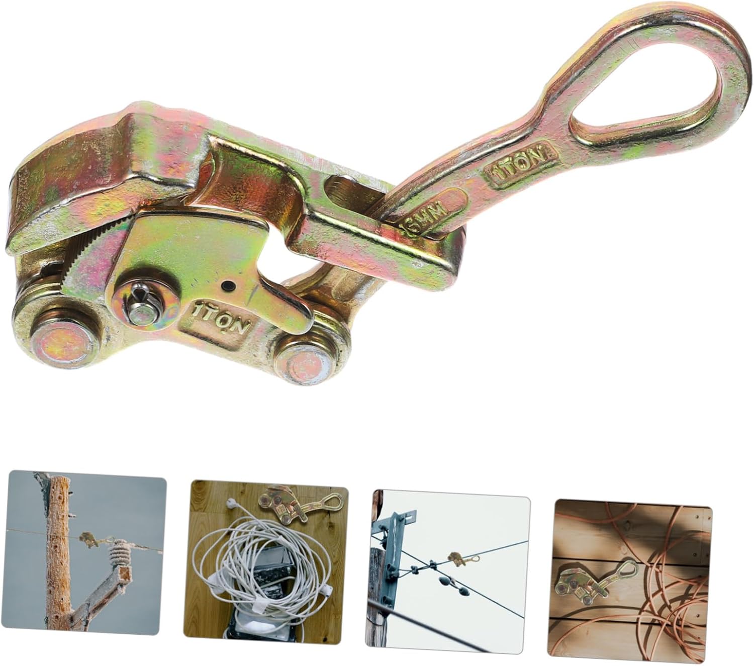 1t Wire Grip Puller Tool Multifunctional Cable Gripper with Anti-skid Design Durable Wire Jaw for Safe Tightening and Heavy Duty Applications