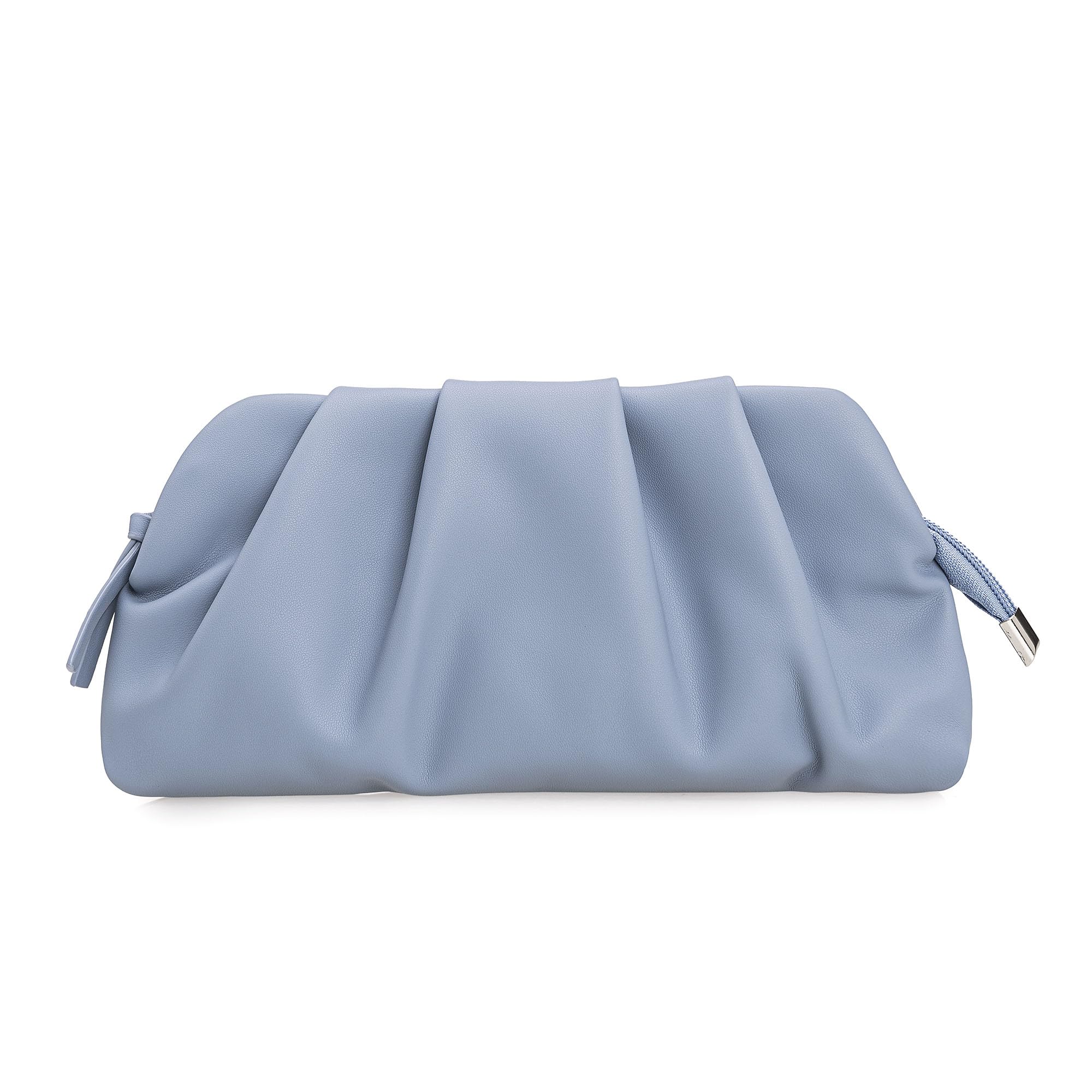 IXEBELLA Dressy PU Clutch Purse for Women Formal Soft Pleated Vegan Leather Evening Bag for Wedding/Prom/Cocktail Party