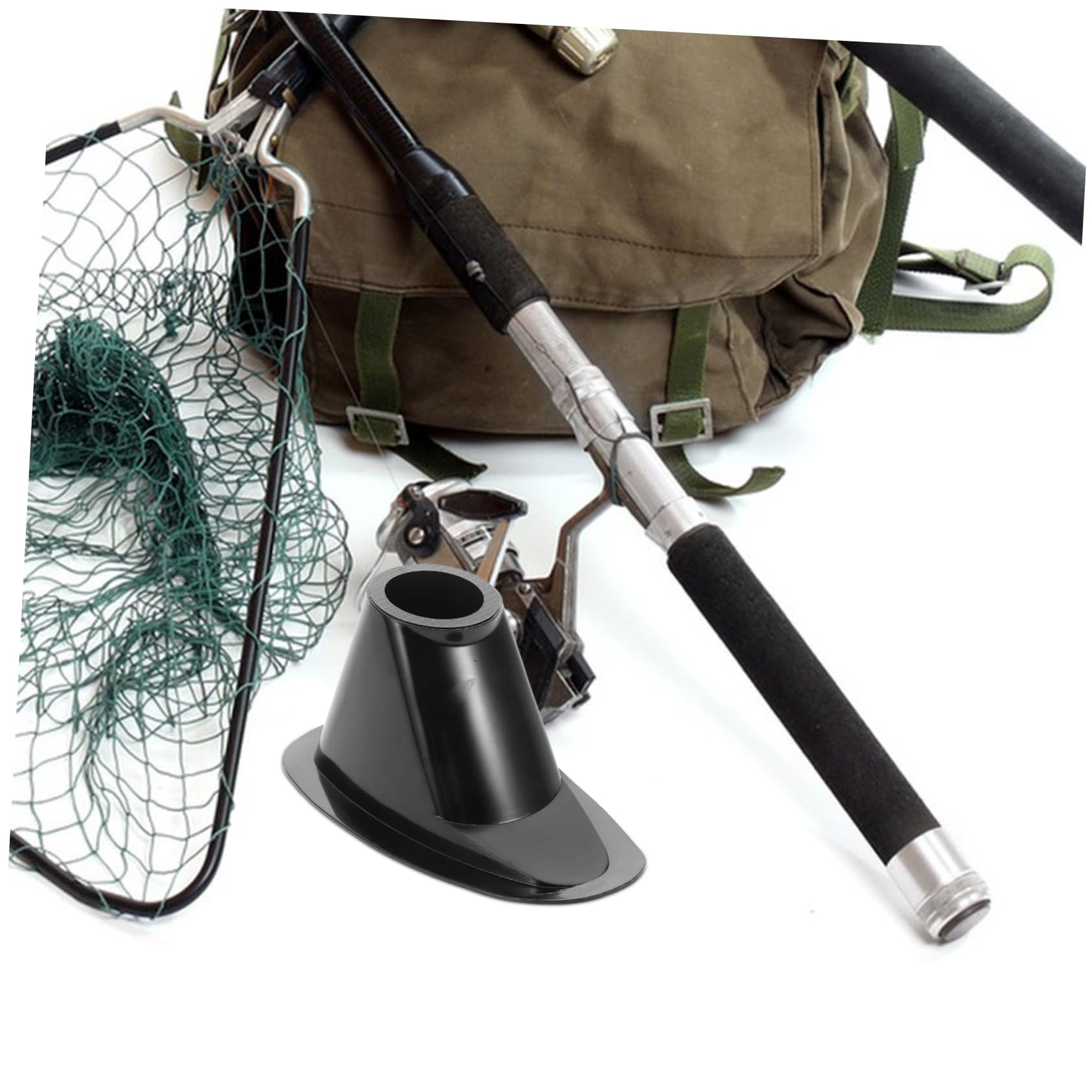 Hemobllo Supporto per Gommone Deposito per Canna da Pesca nel Pianale del Camion Porta Palo per Barca Rastrello per Canne da Pesca Portapalo per Mezzo Marinaio Portacanna PVC Black