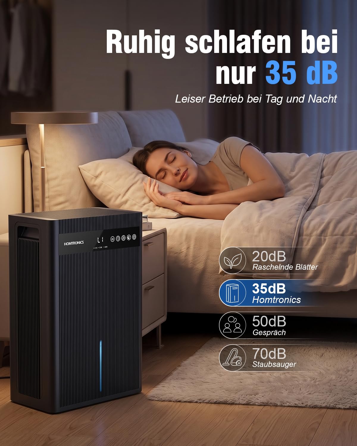 Luftentfeuchter Elektrisch 3000ML, 12-84 Stunden Timer