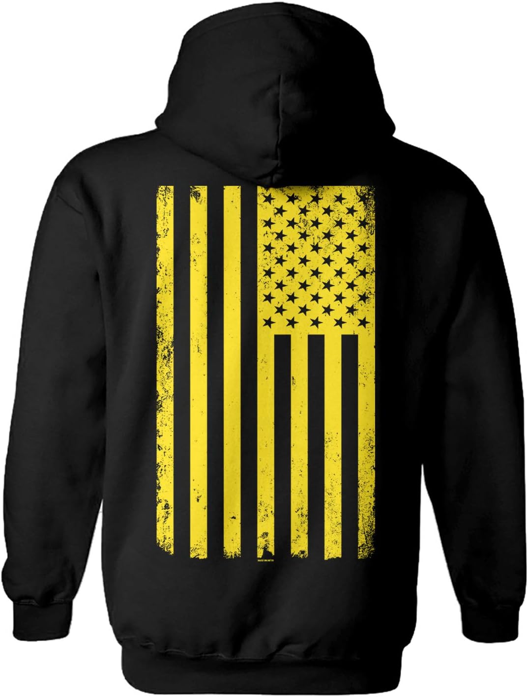 Haase Unlimited Yellow American Flag - USA Patriotic Unisex Hoodie Sweatshirt
