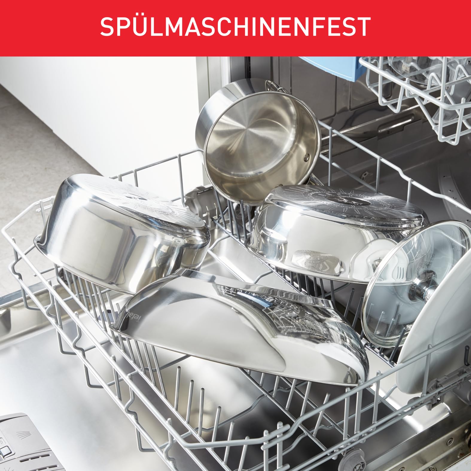 Tefal Glasdeckel 28 cm, Edelstahlfassung, Spülmaschinenfest, Dampfventil, Thermokunststoffgriff, 28097712