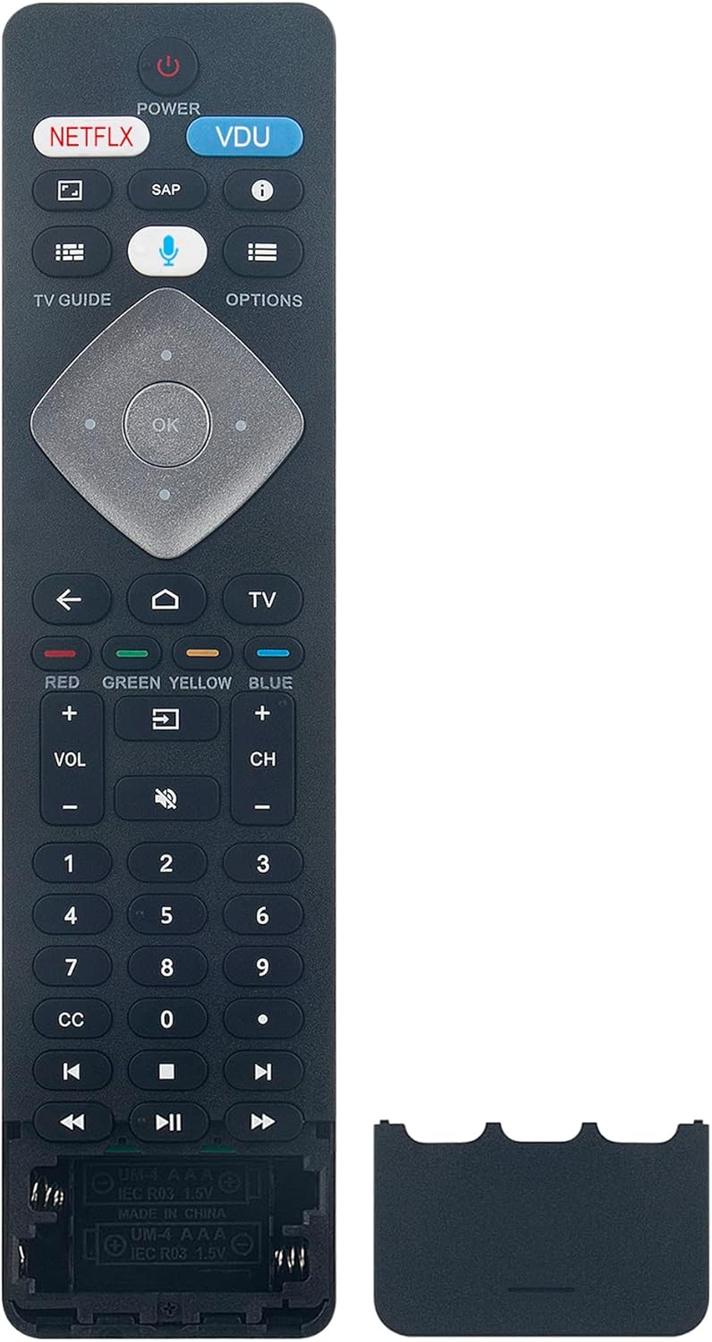 VINABTY BT800 Remote Control with the battery compartment open, showing where to insert AAA batteries.