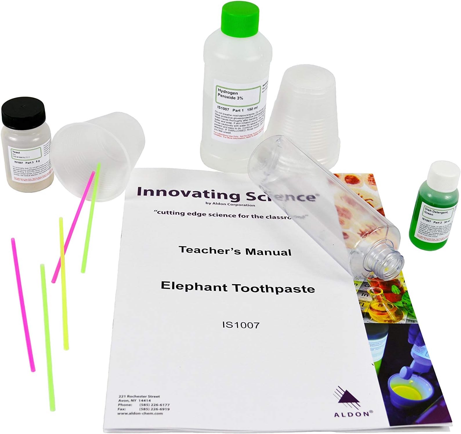 Innovating Science Elephant Toothpaste Elementary Chemistry Kit - Explore Chemical Reactions, Phase Changes and Catalysts - at Home Series