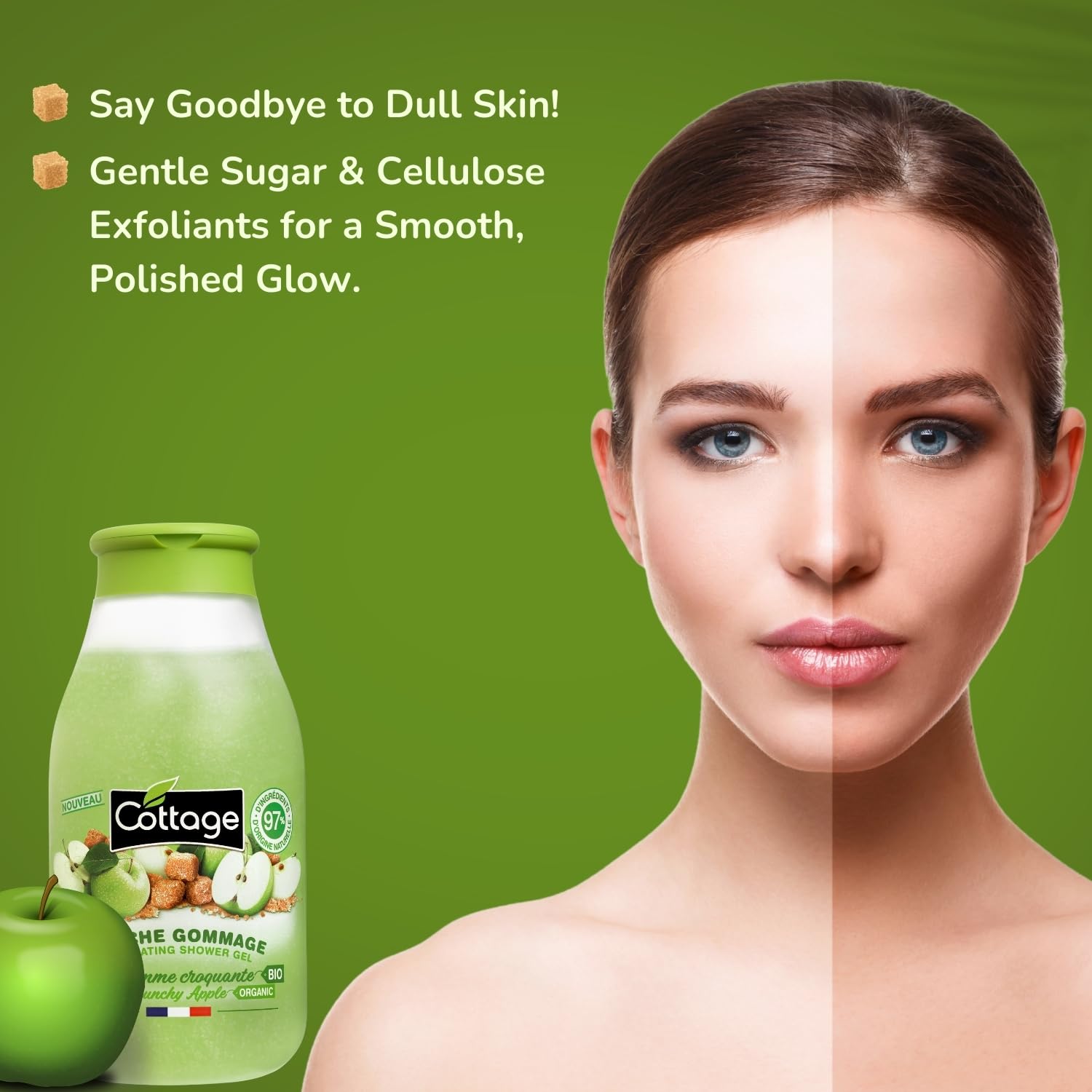 Peeling Peeling - Organiczny cukier i chrupiące jabłko - 97% składników pochodzenia naturalnego