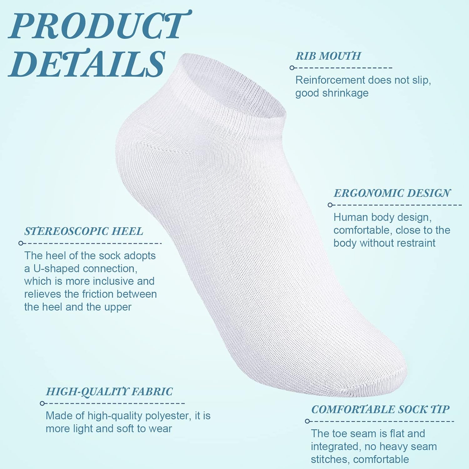 Tarpop 200 Pairs Low Cut Ankle Socks Bulk for Women Men Thin Breathable Casual Socks Pack for Unisex Homeless Charity Event - Image 4