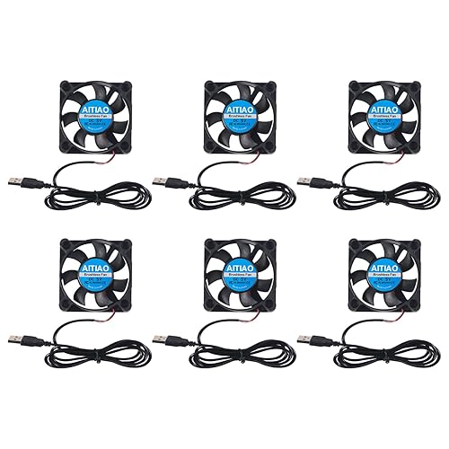 Miniatura 8 de AITIAO Ventilador de enfriamiento sin escobillas 5010 DC 5V 1.969x0.394 in Ventilador de enfriamiento silencioso de 1.969x1.969x0.394 in Ventilador