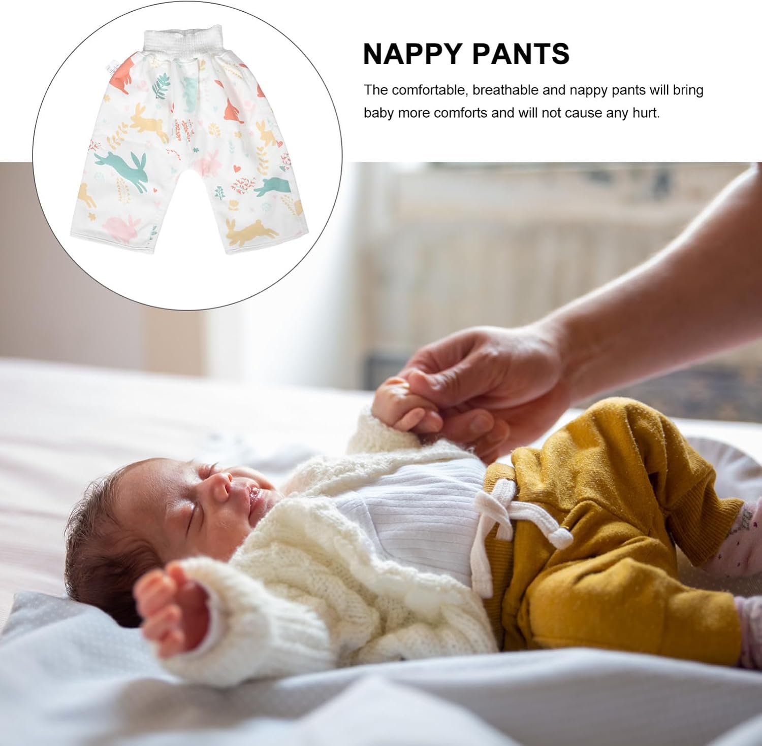 Yardwe Training Pants Cartoon Bunny Pattern Leakproof Potty Training Underwear for Boys Comfortable for Bed Protection Multi