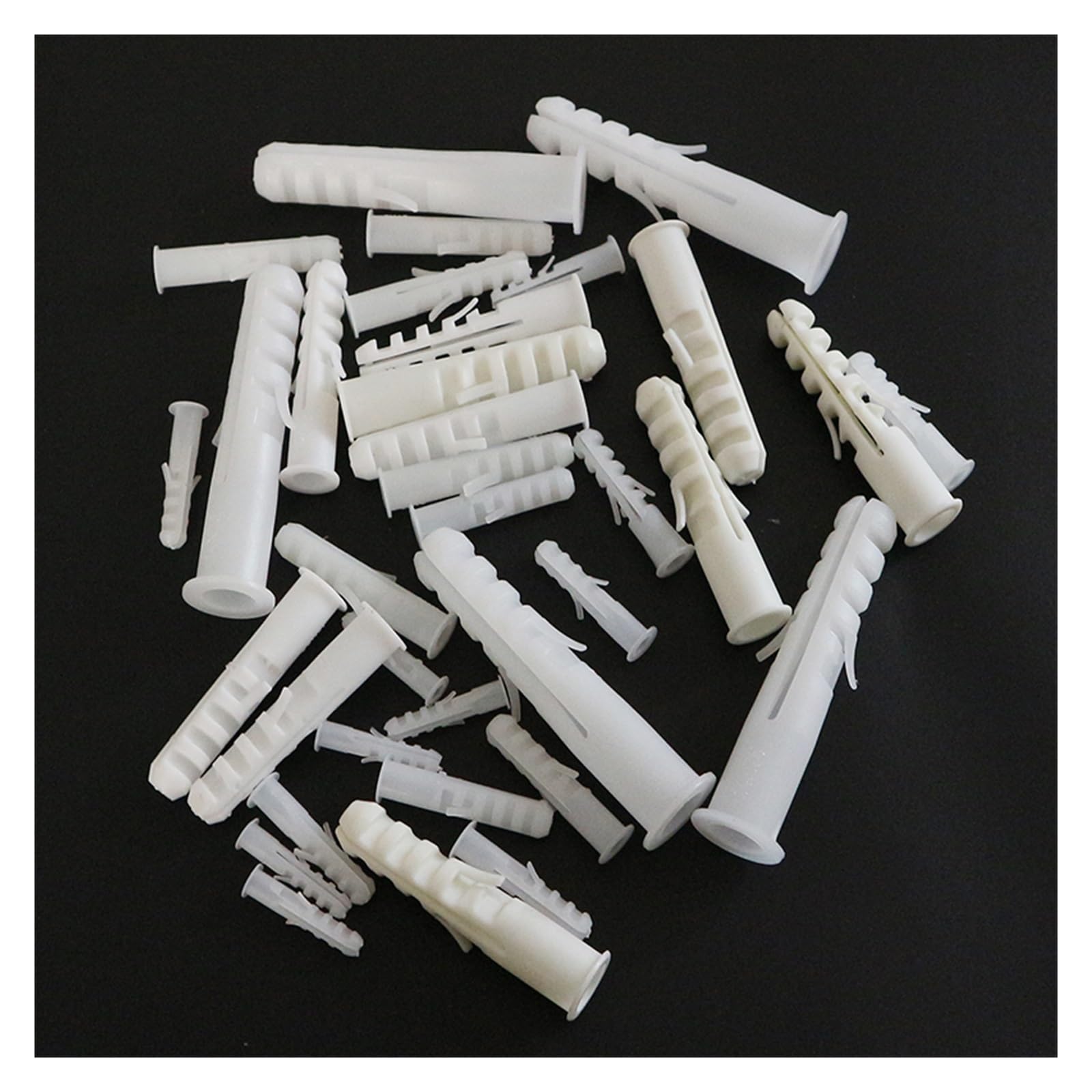 Schrauben und Dübel, Set mit 100 Kunststoff-Spreizdübeln und Schrauben, 5–14 mm(12mm)