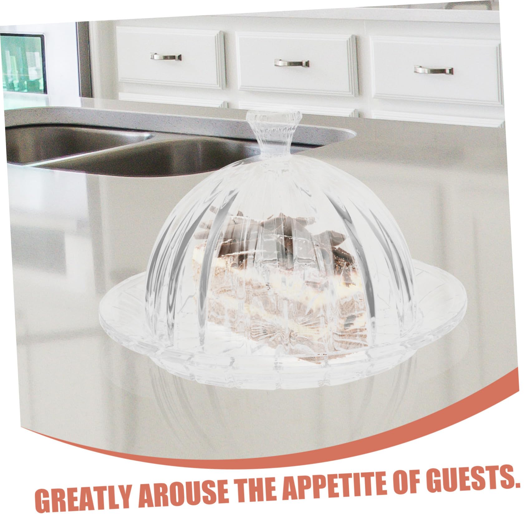 Présentoir à Gâteaux Pratique et Facile à Exposer Design Simple en Verre Cloche Transparente pour Dessert et Apéritif à Domicile