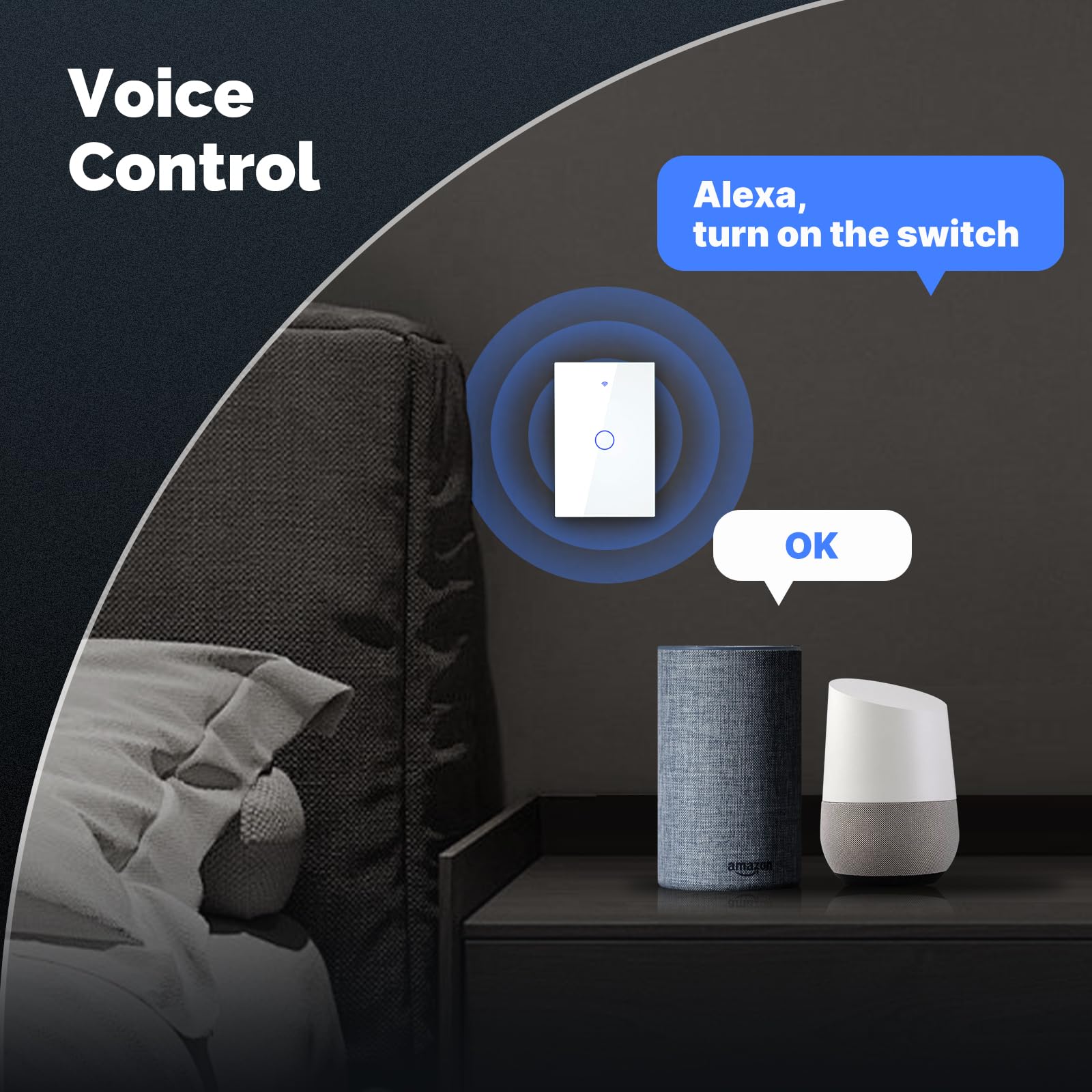 Zigbee Smart Switches 3 Gang, Require Zigbee Hub And