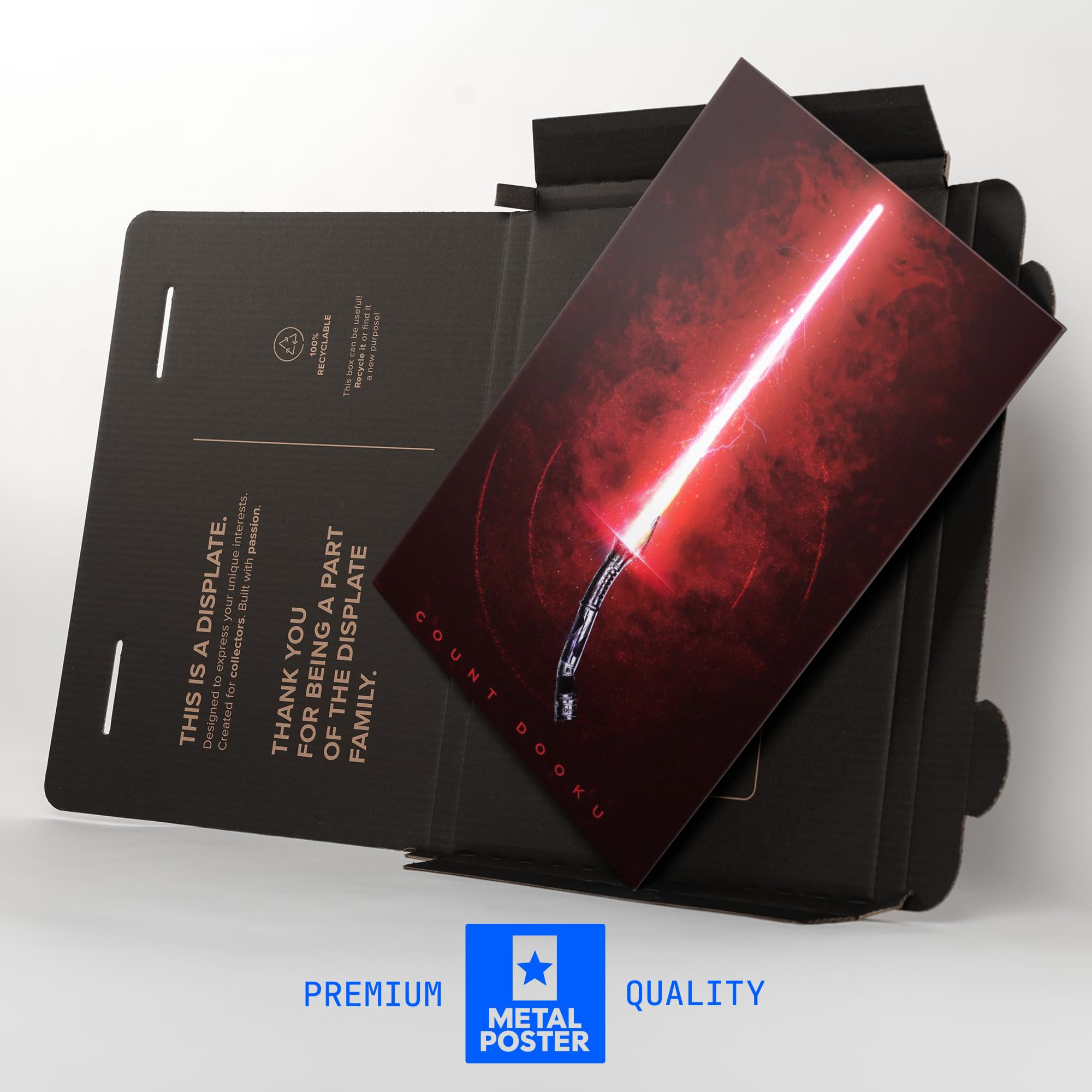 Displate Metal Poster Star Wars Count Dooku Wandbild 32 x 45 cm | Magnetische Befestigung Wandposter. Wanddeko, Metall Wandkunst, Wanddekoration im Wohnzimmer in Schlafzimmern & Büros.