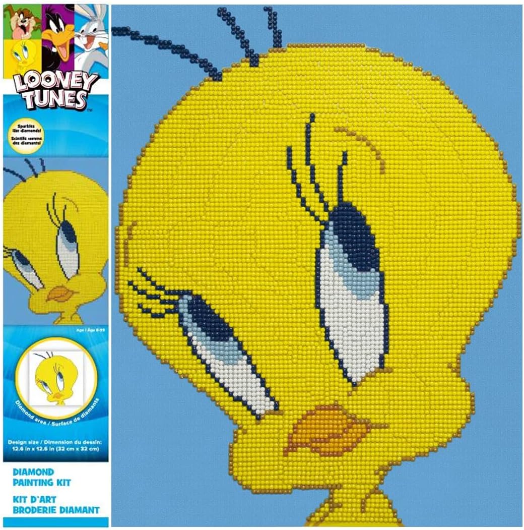 Camelot Looney Tunes - Tweety Bird Diamond Painting Kit Round Drill Picture Art Craft Home 12.6"x12.6"