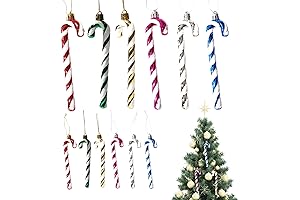 Candy Cane Christmas Decorations 12PCS: Sweeten Up Your Celebrations
