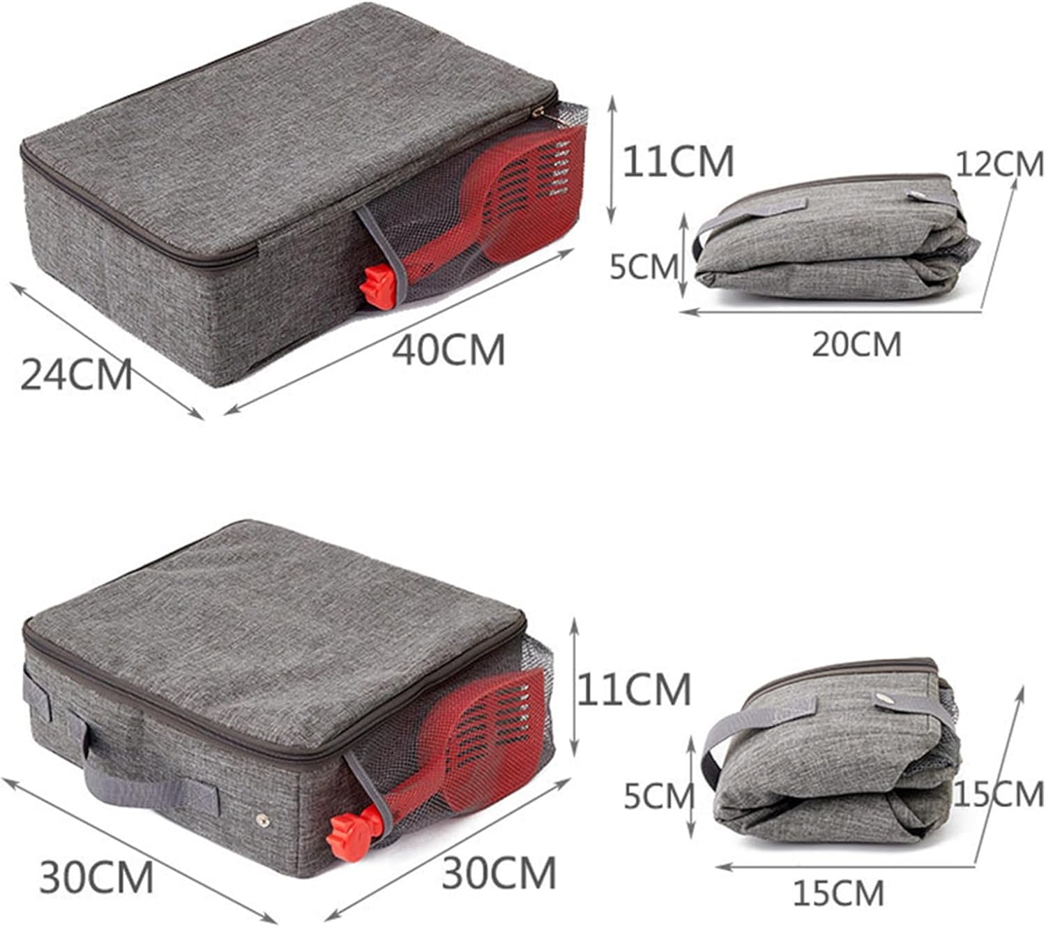Cat Travel Litter Box, Portable Collapsible Pet Litter Box with Lid, Leak-Proof Foldable Small Cat Carrier for Travel and Outdoor Use (Rectangular)