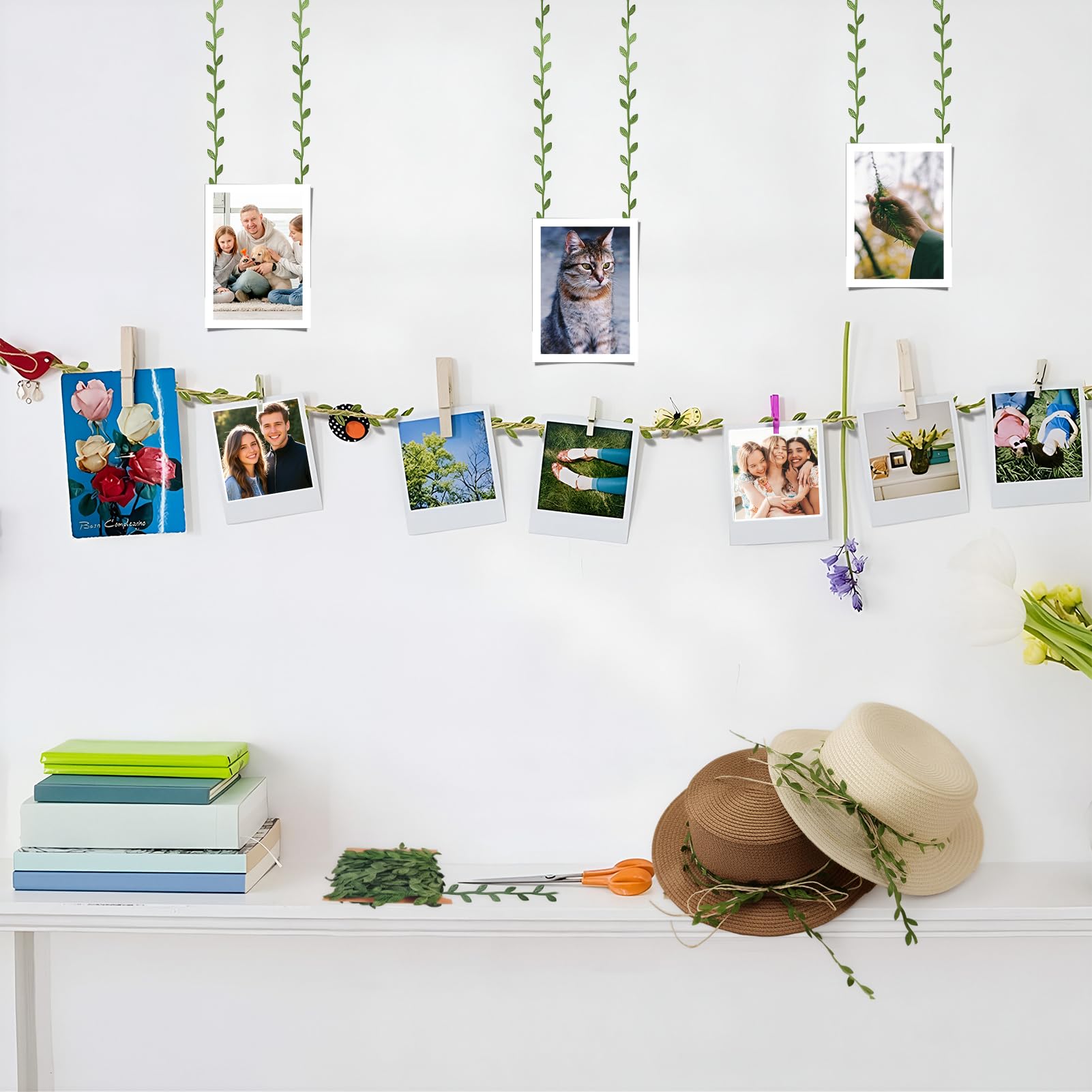 4 stuks rollen kunstwijnranken, 40 m bladeren, slinger voor bruiloft, feest en woondecoratie, groene klimopslinger en eucalyptus-decoratie, veelzijdige kunstklimop, knutselslinger voor doe-het-zelf