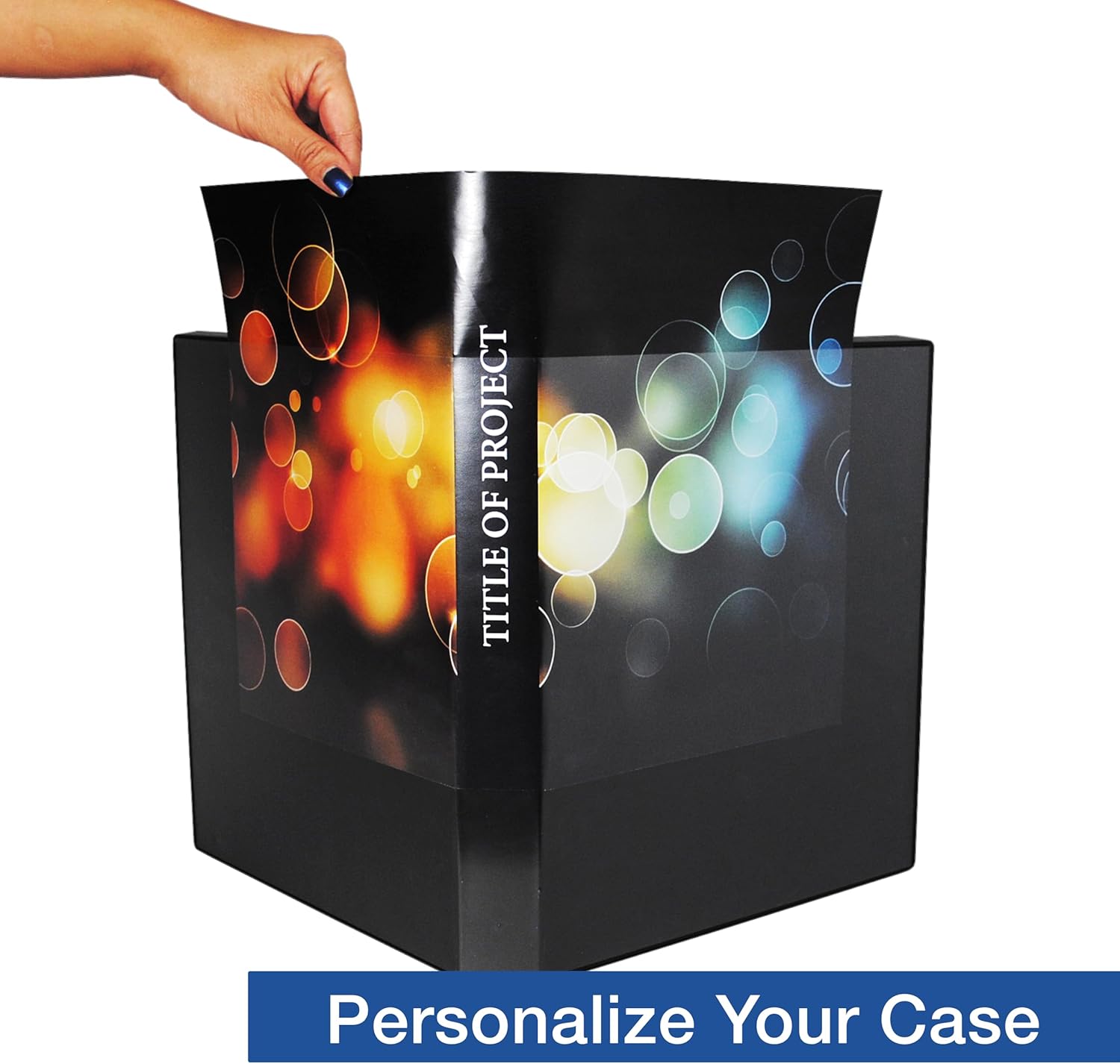 UniKeep 3 Ring View Binder - Binder Case is Fully Enclosed - Available in White, Clear, or Black and in Different Spine Sizes (Box of 15, Black, 1.5 Inch)