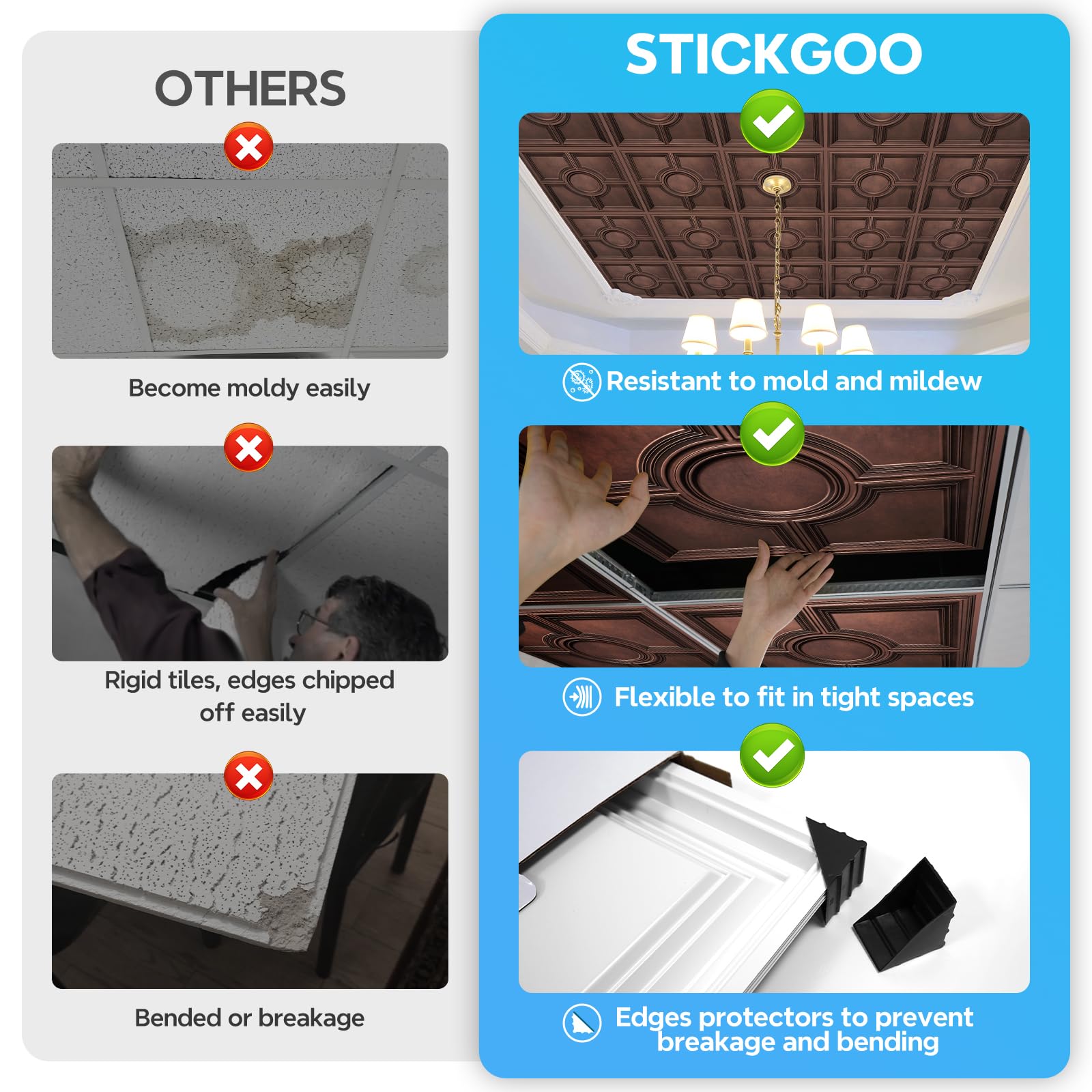 Copper Drop Ceiling Snapklik.com : PVC Ceiling Tiles, Antique Copper Decorative Drop ...
