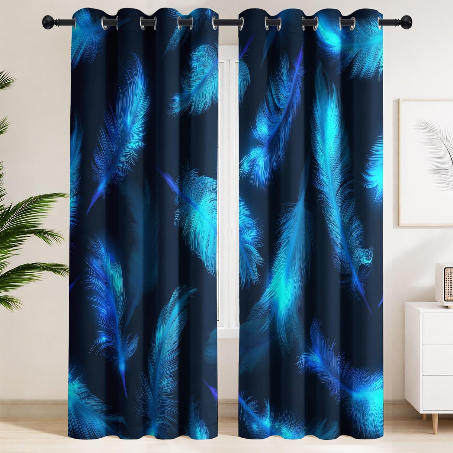 Rideaux occultants 117x183 lot de 2 panneaux isolants thermiques salon