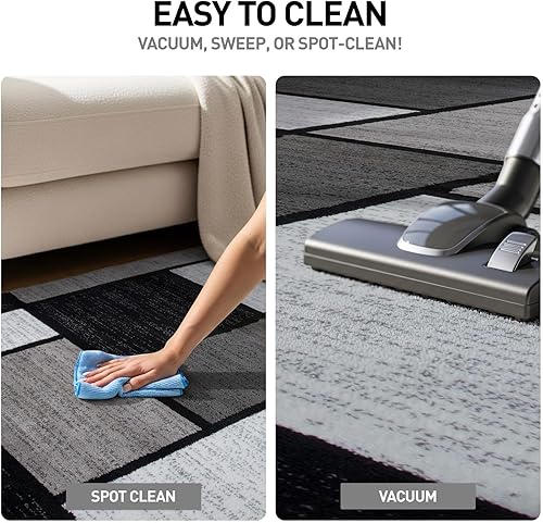 Miniatura 7 de Rugshop Tapete de pasillo con diseño de cuadros, contemporáneo y moderno de 2 x 7 pies 2 pulgadas, gris