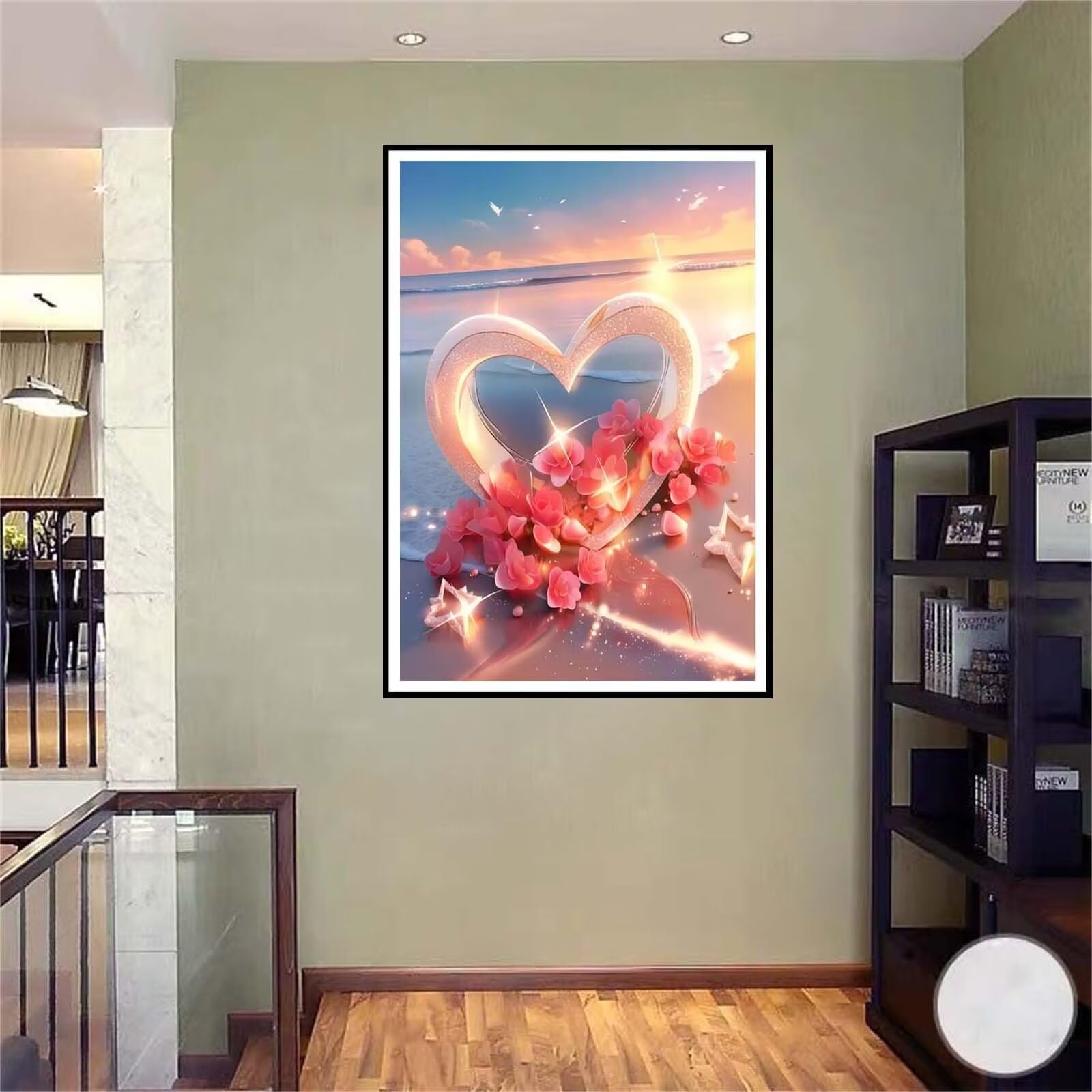 Kit Diamond Painting 5D 2 Pezzi - Love Beach 30x40cm, Con Diamanti Extra, Per Decorazione Casa E Regali - Foto 11