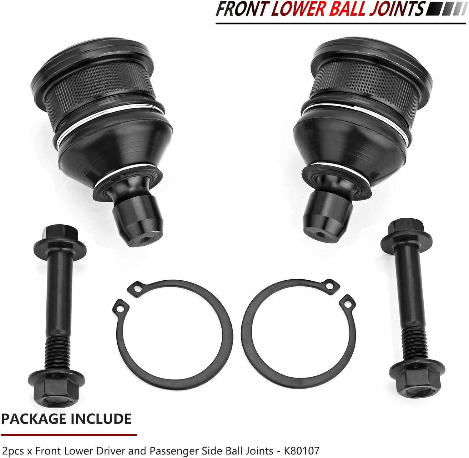 JLEO K80107 2PCS Front Lower Suspension Ball Joint for 2001-2012 Ford Escape,for 2001-2011 Mazda Tribute,for 2005-2011 Mercury Mariner