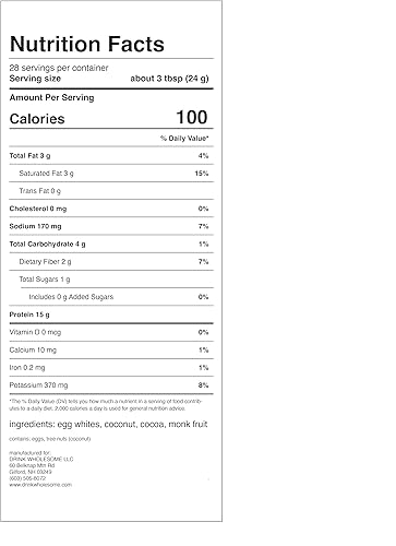 Miniatura 6 de drink wholesome Proteína en polvo de clara de huevo de vainilla  Fácil de digerir y amigable con el intestino  Ingredientes simples  Sin aditivos
