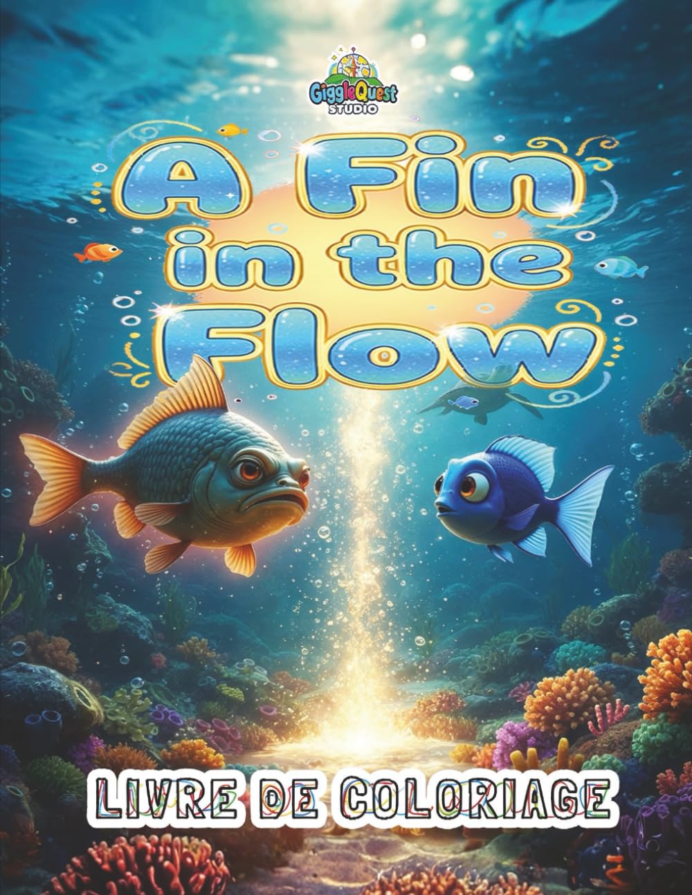 A Fin in the Flow: Livre de Coloriage | GQ03 (Compagnons des Livres de Coloriage GiggleQuest)
