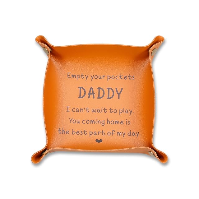 Valentines Day Pregnancy Announcement for Dad Daddy Tray Gift from Daughter Son Kids First Fathers Gifts Valet Tray