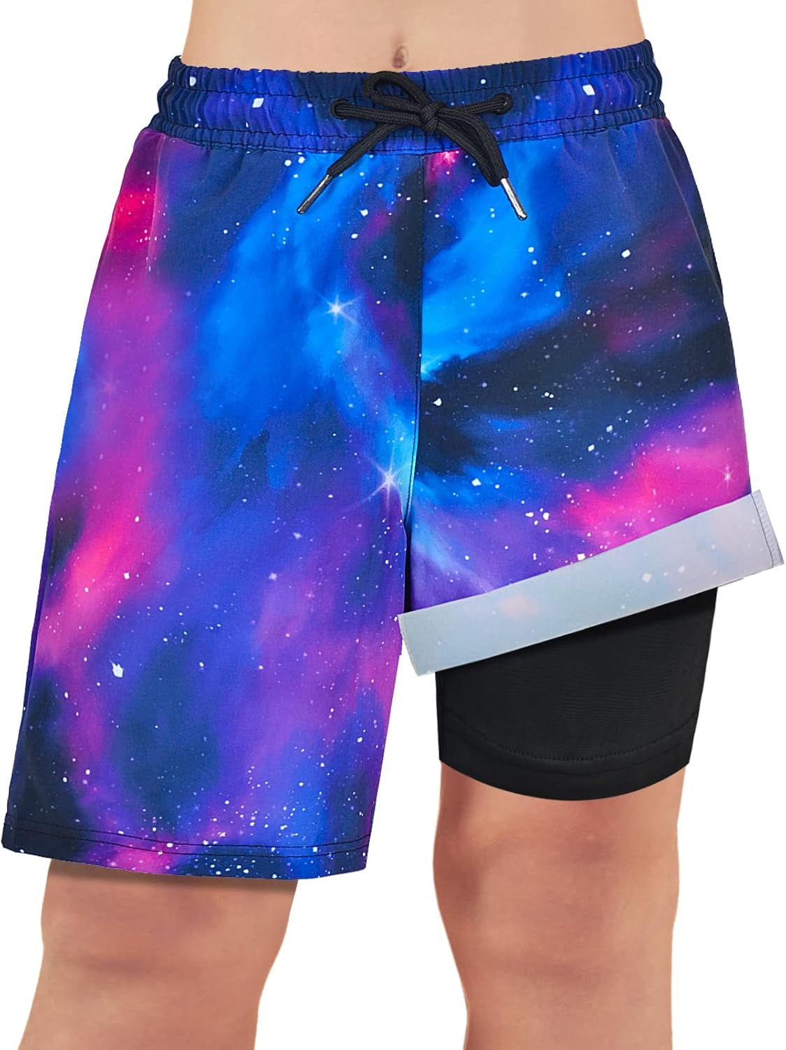 Boys Swim Trunks Bathing Suit Swim Shorts for Boys Swimming Trunks with Boxer Brief Liner Swimsuit Board Shorts